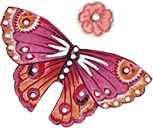 pink butterfly section divider